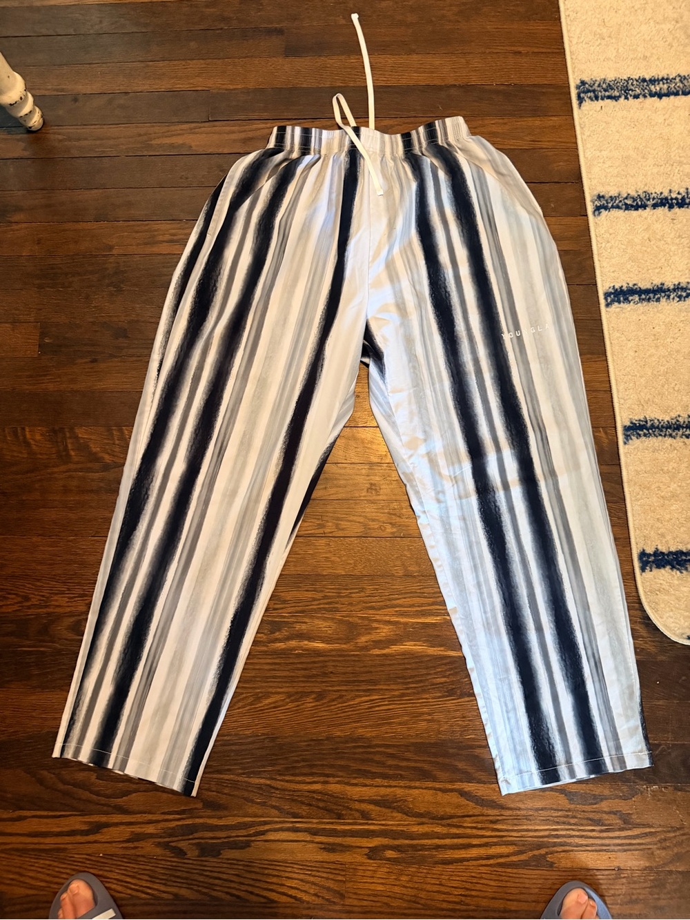 NWOT YoungLA Mens Medium Striped Lounge Pants Resort Beach